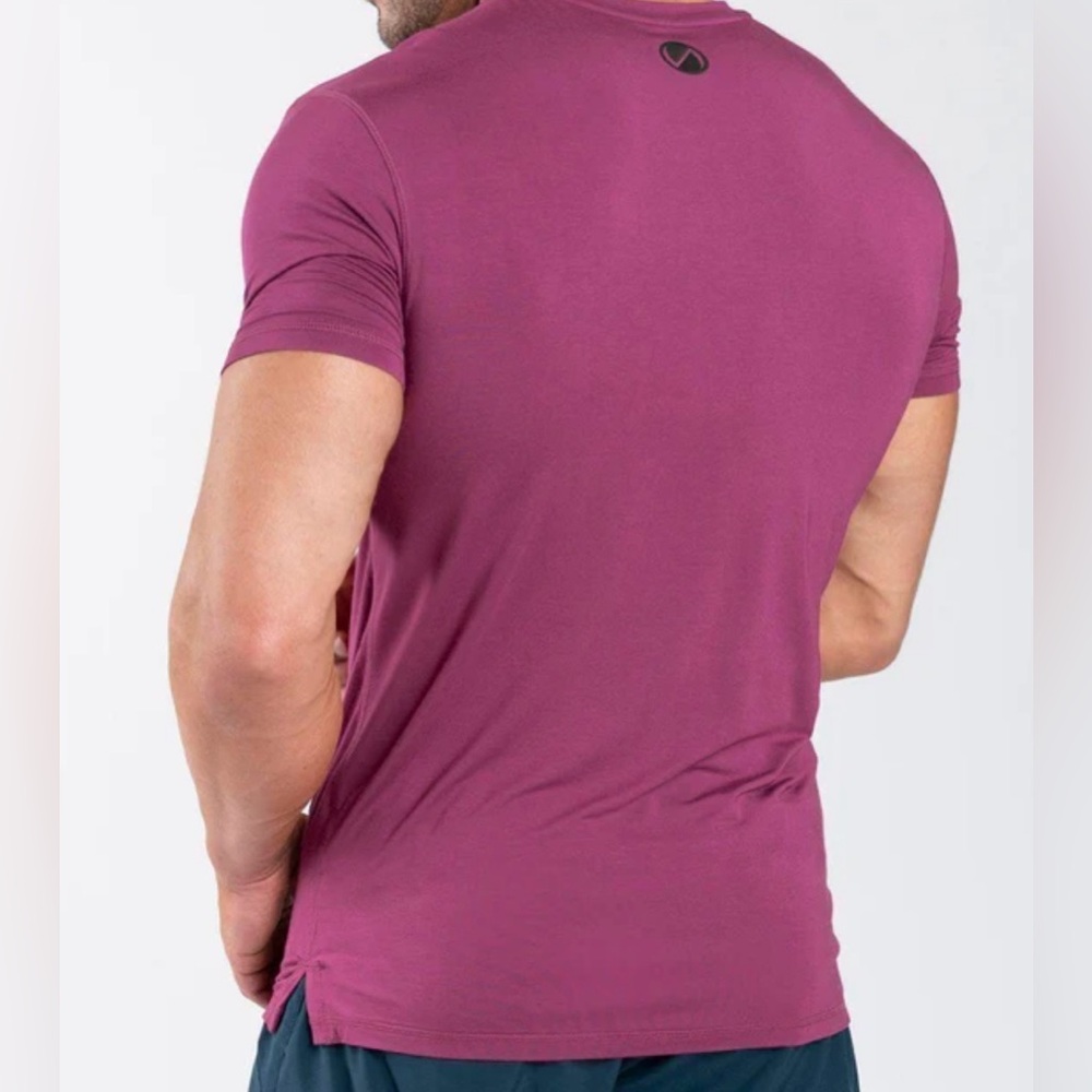 Men’s Root Performance Bamboo Crew Neck Ultra Soft Shirt, Regal Mauve, Size L - Picture 2 of 8